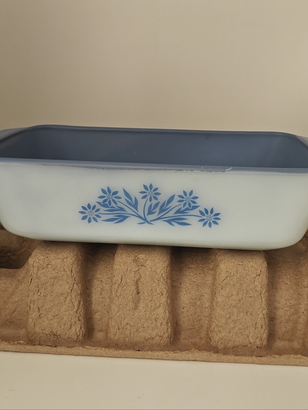 Fire King Loaf Pan Blue Cornflower 1 Qt Anchor Hocking USA Bakeware Vintage 441